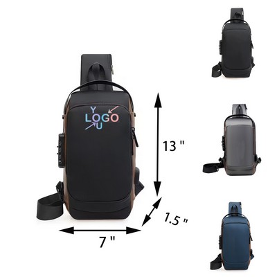 Water Resistant Sling Bag with Secure Closure