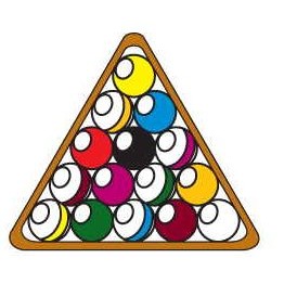 Pool Ball Rack Magnet w/ Full Magnetic Back (8 Square Inch)