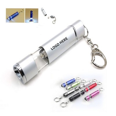 Triangular Dual-Light Telescopic LED Keychain