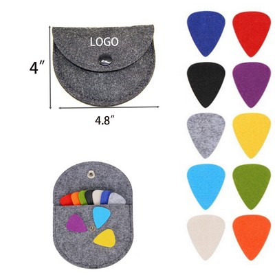 Felt Heart Picks with Holder