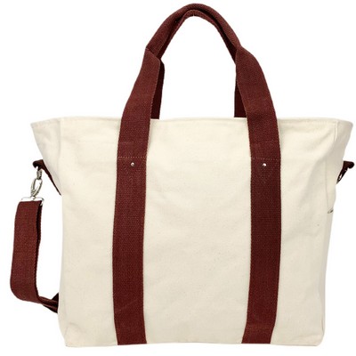 Blank Heavy Duty 20 oz Canvas Travel Duffel Bag | Weekender Carry-on Maroon (20x16x7)
