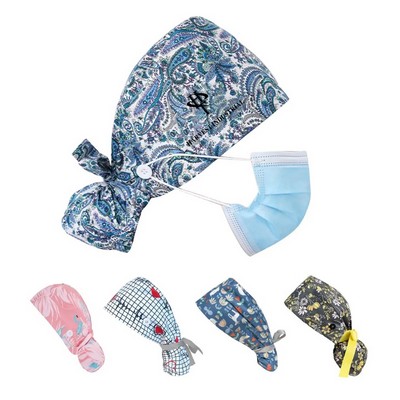 Sweat-Absorbent Towel Fabric Scrub Cap