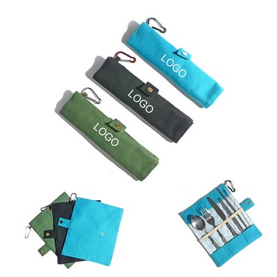 Portable Cutlery Roll Up Storage Bag