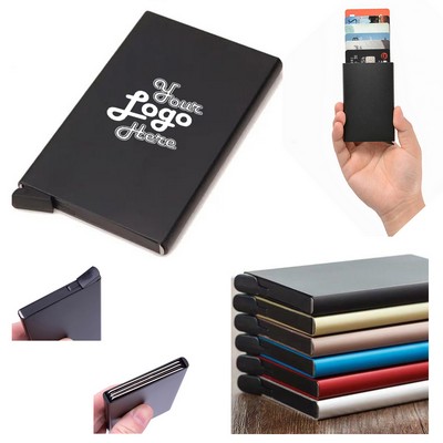 Credit Card Holder Pop Up Wallet Slim RFID Blocking Case Organizer