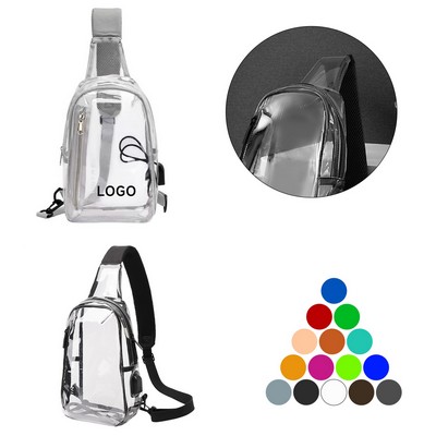 Clear Sling Bag with Charging Port