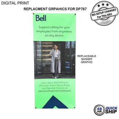 48Hr Quick Ship - Replacement Graphics only, (32"x72"), for Tripod Banner