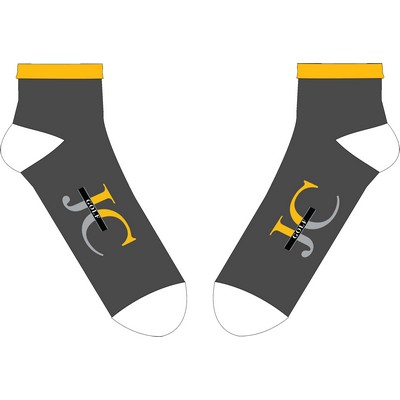 USA Made Custom Quarter Crew athletic Sock