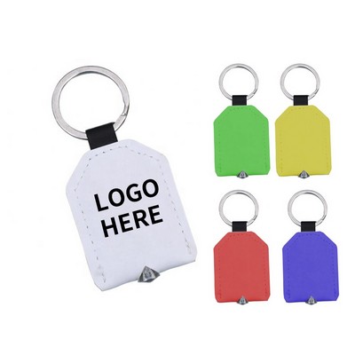 Personalized PU Leather LED Keyring