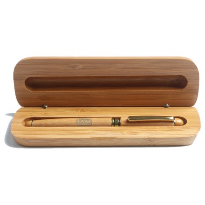 Bamboo Case w/Pen Gift Set
