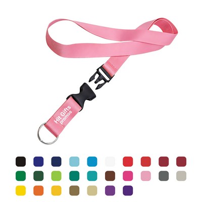3/4" Lanyard w/ Split Ring & Buckle Release