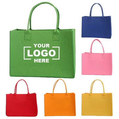 Reusable Large Felt Shopping Tote Bag