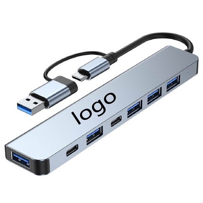 7-in-1 USB 3.0 Hub Docking Station for Laptops, USB Expander Type-C Dock