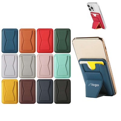 2In1 Foldable Magnetic Pu Phone Wallet Stand