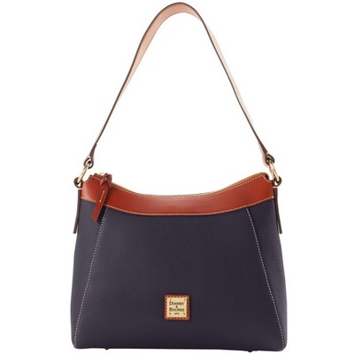 Dooney & Bourke Midnight Blue Pebble Grain Large Raina Hobo Bag
