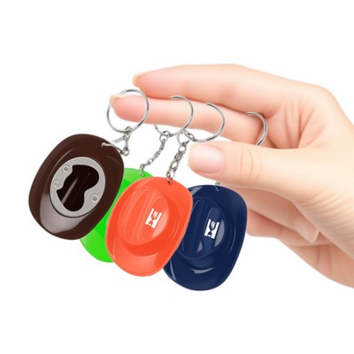 Bottle Opener Cowboy Hat Keychain