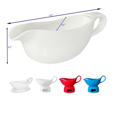 Gravy Boat White Meat Sauce Boat With Spoon