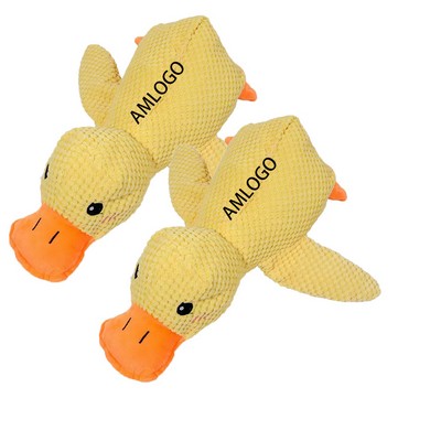 Plush Duck Chew Toy with Squeaker Teething Puppies