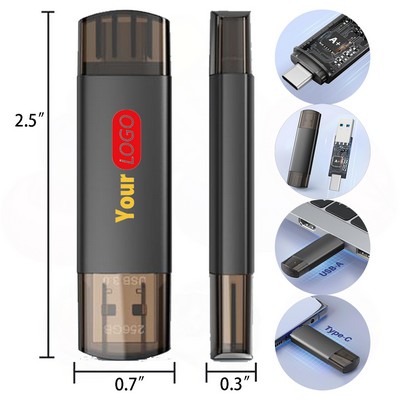 256GB USB C Flash Drive Dual USB 3.0 Flash Drive