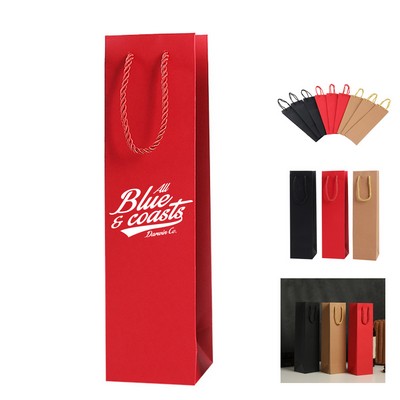 Single Wine Craft Paper Gift Bag