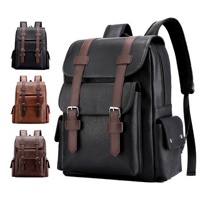 PU Laptop Backpack Water-resistant Business Daypack