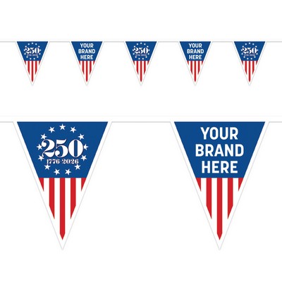 11-1/2" h x 9-1/2" l 250th Birthday Pennant Banner