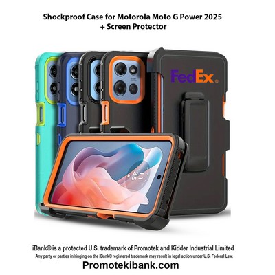 iBank ® Moto G 2026 Shockproof Case + Belt Clip + Screen Glass