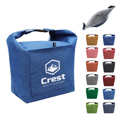 Roll Top Insulated Lunch Tote Bag Cooler 13.4"x13"x5.9"