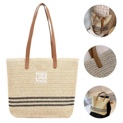 Woven Straw Shoulder Bag