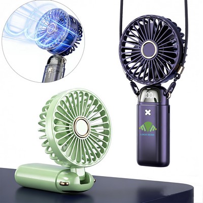 Rechargeable Handheld Fan w/ LED Display