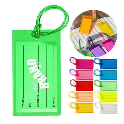 Clear Soft Vinyl Bag & Luggage Tags w/ Insert ID Holder