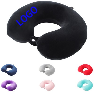 U-Shaped Memory Foam Travel Pillow With Soft Cover