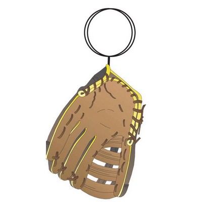 Baseball Glove Gift Shop Key Chain w/Mirrored Back (3 Square Inch)