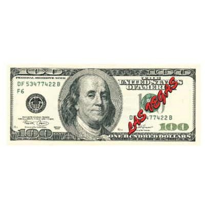 Las Vegas $100 Bill Promotional Magnet w/ Strip Magnet (3 Square Inch)