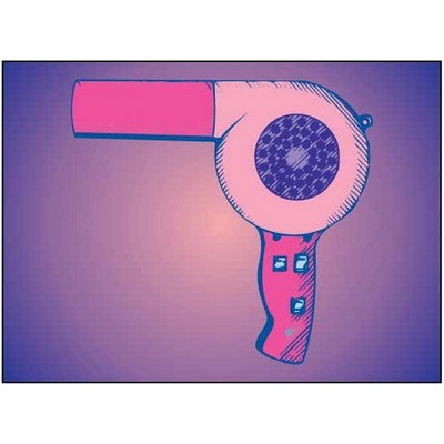 Hair Dryer Metal Photo Magnet (2 1/2"x3 1/2")