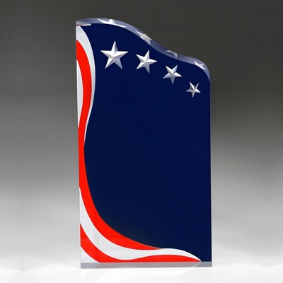 American Spirit Award w/3-D Carved Stars (9"x4 1/2"x1")