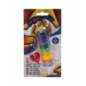 All Hearts Wine Glass ID Clips (Set of 12)