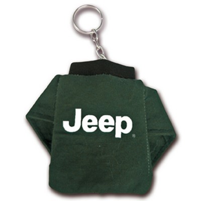 Fabric Jacket Coin Purse Keychain