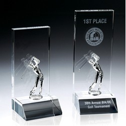 Thriving Golfer Award - Large (3 1/8"x2 7/8"x8")