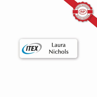 Laminated Name Badge (1"X3") Rectangle W/Shield