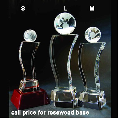 Excellence Crystal award (Sand Blasting)