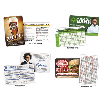 Laminated Plastic Wallet Card - 3.5x2.25 (2-Sided) - 14 pt.