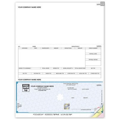 Laser Payroll Checks - High Security, DacEasy® Compatible (1 Part)