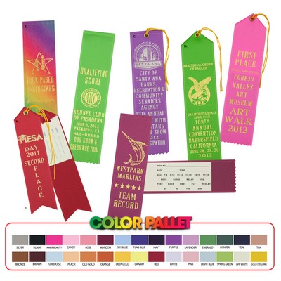 Award Ribbons - Hemmed & Pointed Tops (3" x 10")