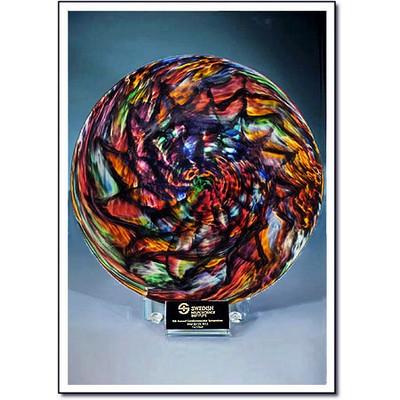 Cathedral Art Glass Rondelle w/o Stand (7"x7")