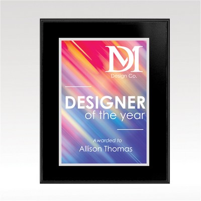 Madera - Black Wood Plaque w/Full Color 8x10