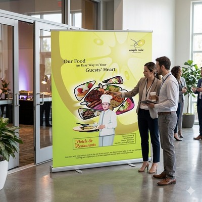 Standard Retractable Banner Stand Kit, Vinyl (96" x 80")