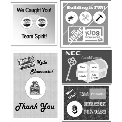 Semi Custom Scratcher Cards - Black & White (3.75"x4.25")