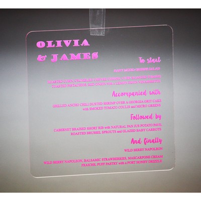 Acrylic Menu