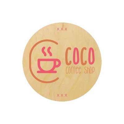 Round Wood Coaster