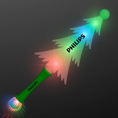 Frosty Christmas Tree Light Up Wand 14.75" - PRINTED